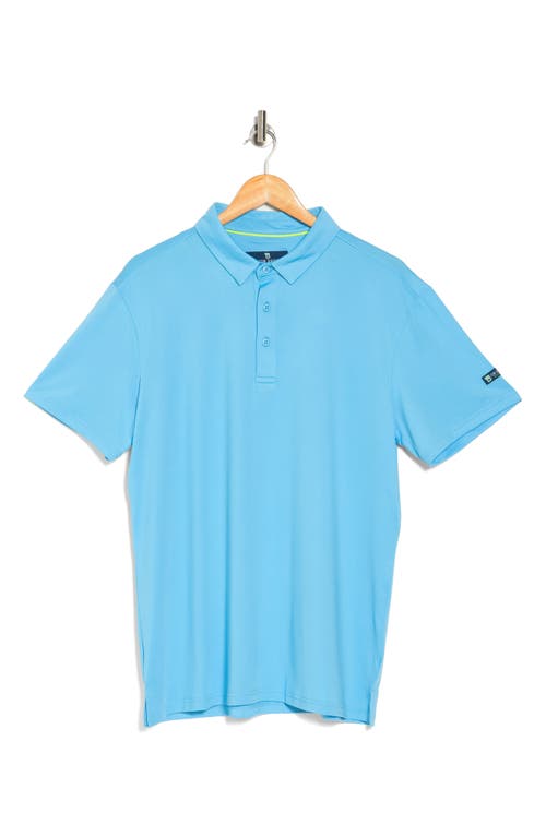 Tom Baine Performance Solid Polo In Light Blue