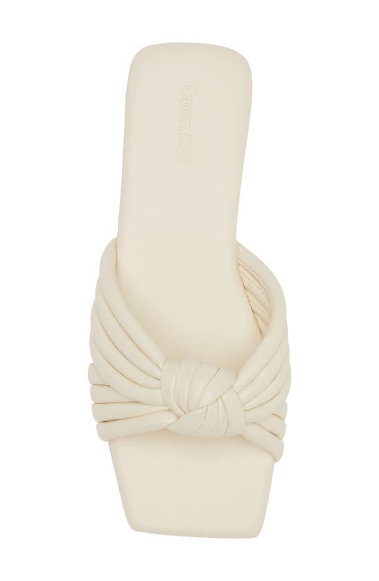 Shop Open Edit Lilah Knot Slide Sandal In Ivory Egret