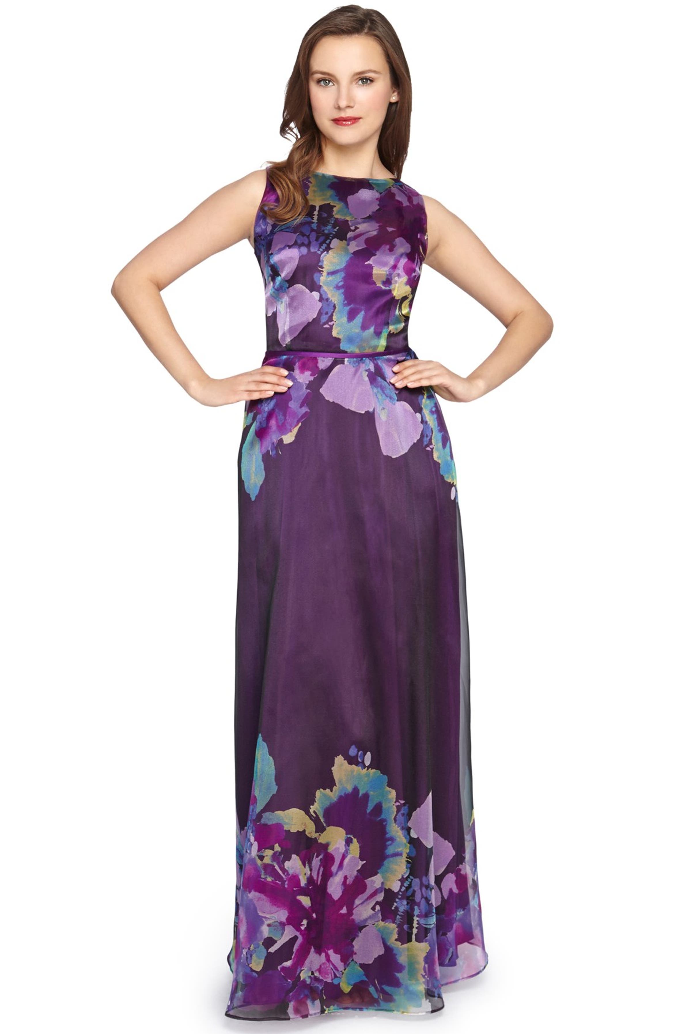 Tahari Floral Organza Gown | Nordstrom