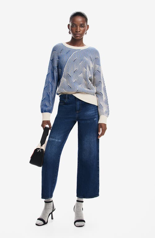 Shop Desigual Ottawa Crewneck Sweater In Blue