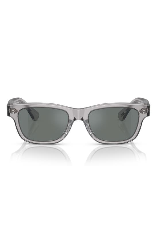 Shop Oliver Peoples Rosson Sun 53mm Square Sunglasses In Grey