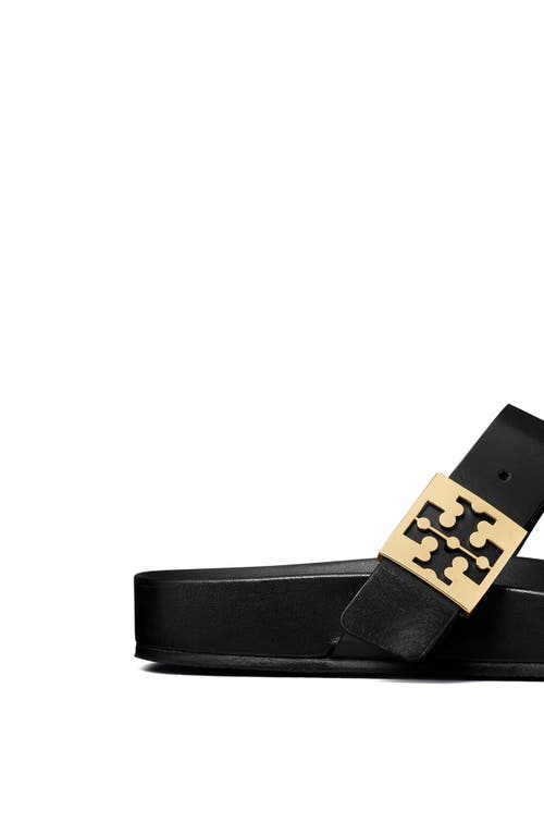 Tory Burch Leather Thong Sandals In Black