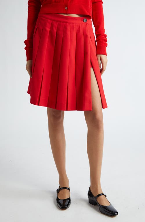 Astra Pleated Skort in Red