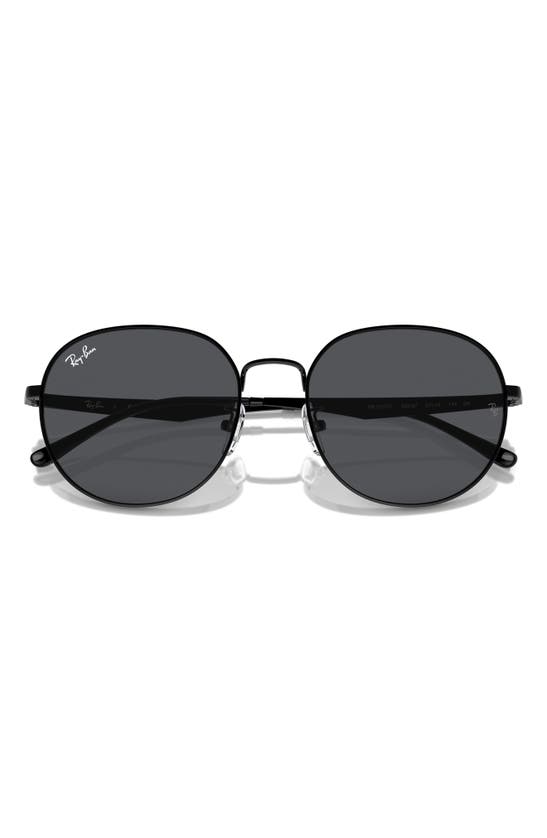 Ray Ban 57mm Round Phantos Sunglasses In Black