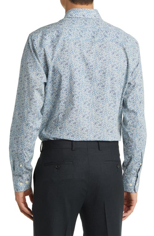 Shop Jack Victor Grayland Floral Dress Shirt In Navy