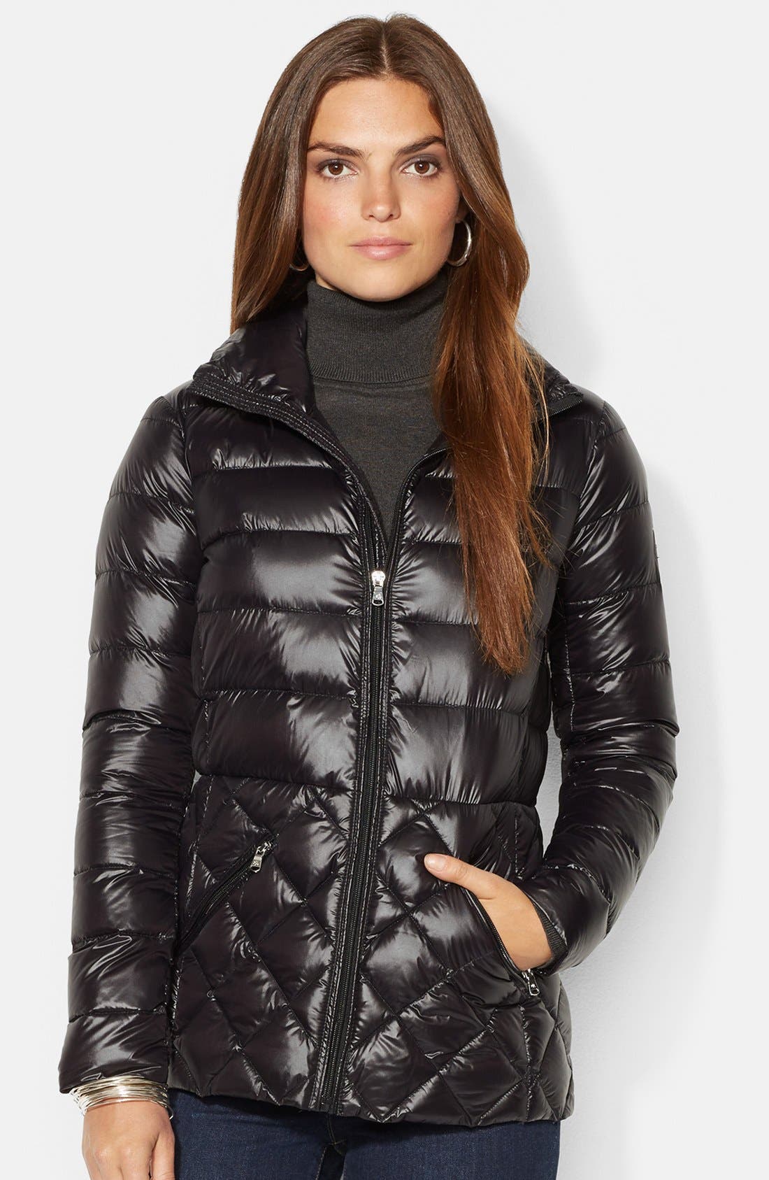 Lauren Ralph Lauren Side Buckle Packable Down Jacket Only