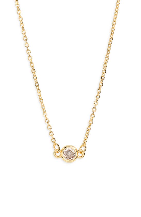 Shop Bp. Cubic Zirconia Pendant Necklace In 14k Gold Dipped