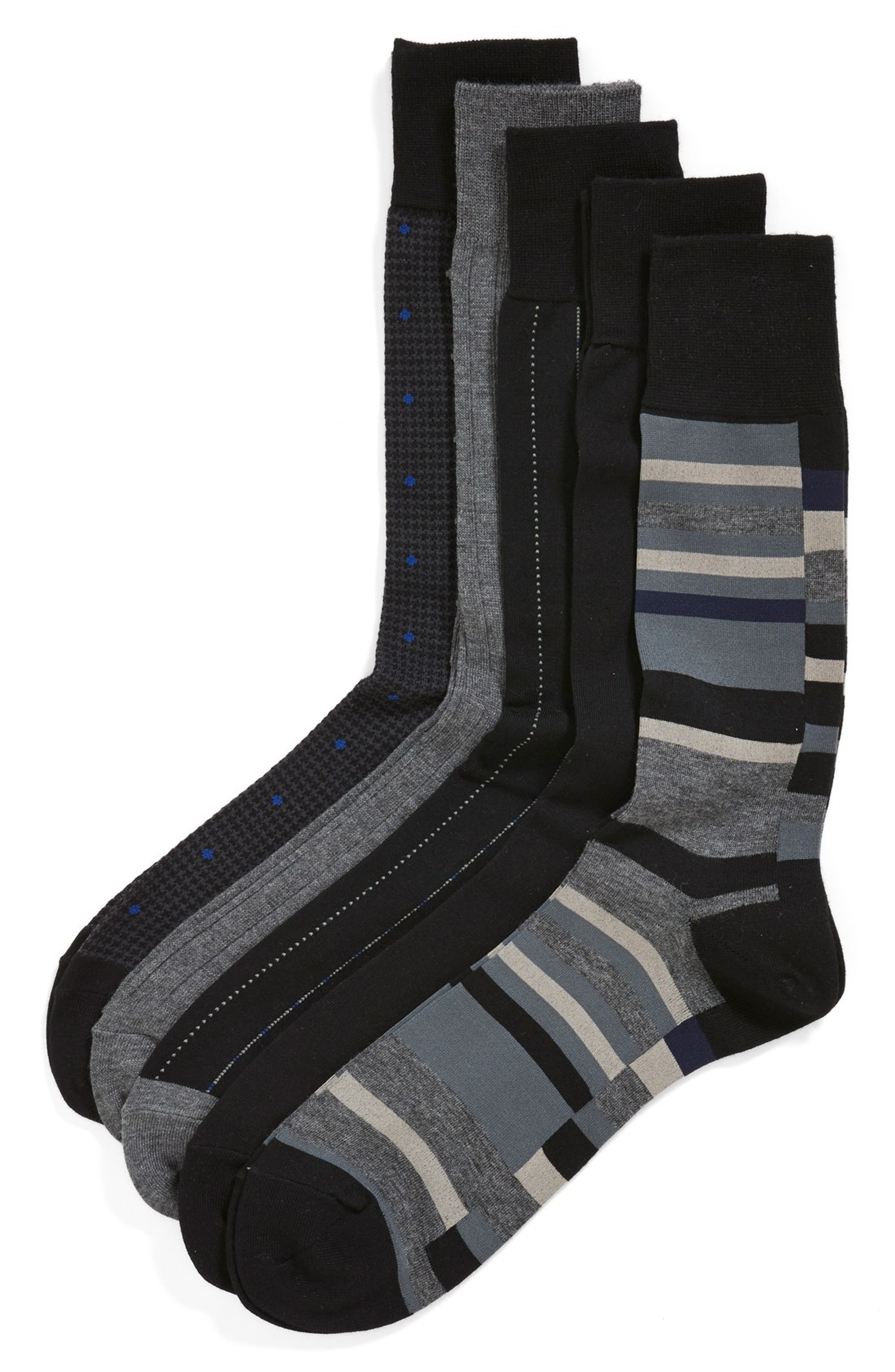 Cole Haan 'Uneven Block' Socks (Assorted 5-Pack) | Nordstrom