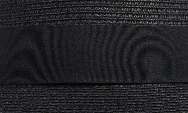 Shop Bruno Magli Medium Brim Ribbon Band Straw Sun Hat In Black