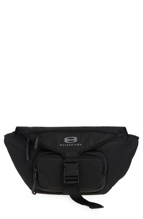 Shop Balenciaga Unity Sports Icon Belt Bag In Black