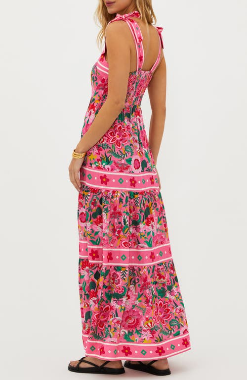 Shop Beach Riot Floral Print Cover-up Maxi Sundress In Passion Flor