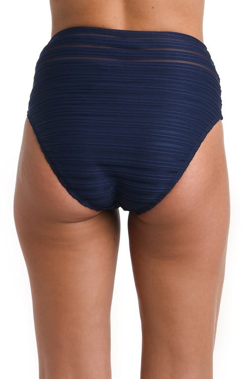 LA BLANCA LA BLANCA FLUID LINES HIGH WAIST BIKINI BOTTOMS 