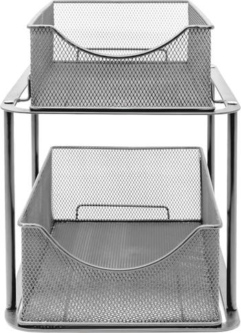 Sorbus 2-Pack White Metal Wire Baskets Storage Bin Organizer