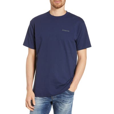 Patagonia Fitz Roy Smallmouth Responsibili-Tee Regular Fit T-Shirt, Blue