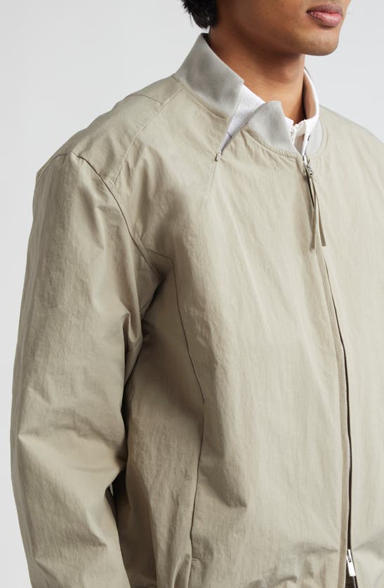 Shop Post Archive Faction 6.0 Nylon Bomber Jacket Right In Warm Grey