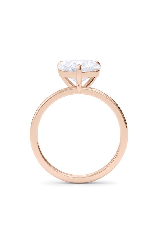 Shop Hautecarat Heart Cut Lab Created Diamond 18k Gold Ring In 18k Rose Gold
