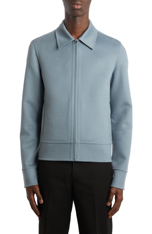 Valentino Garavani Double Face Virgin Wool & Cashmere Jacket Blue Stone at Nordstrom, Us