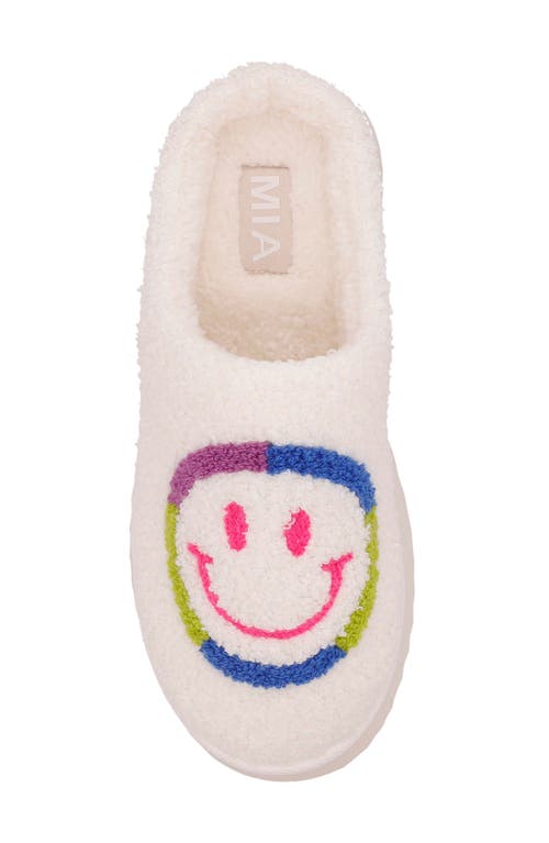 Shop Mia Icicle Faux Shearling Slipper In Colorful Smiley
