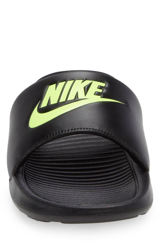 Nike Victori One Sport Slide In Black/ Volt/ Black