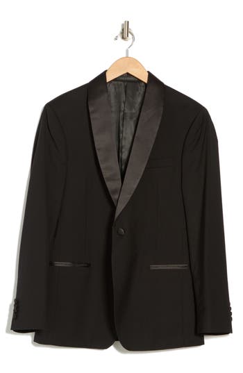 Ike Behar Stretch Tuxedo Jacket In Black