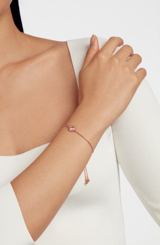 Shop Ted Baker London Soleta Solitaire Crystal Slider Bracelet In Rose Gold Tone Vintage Rose