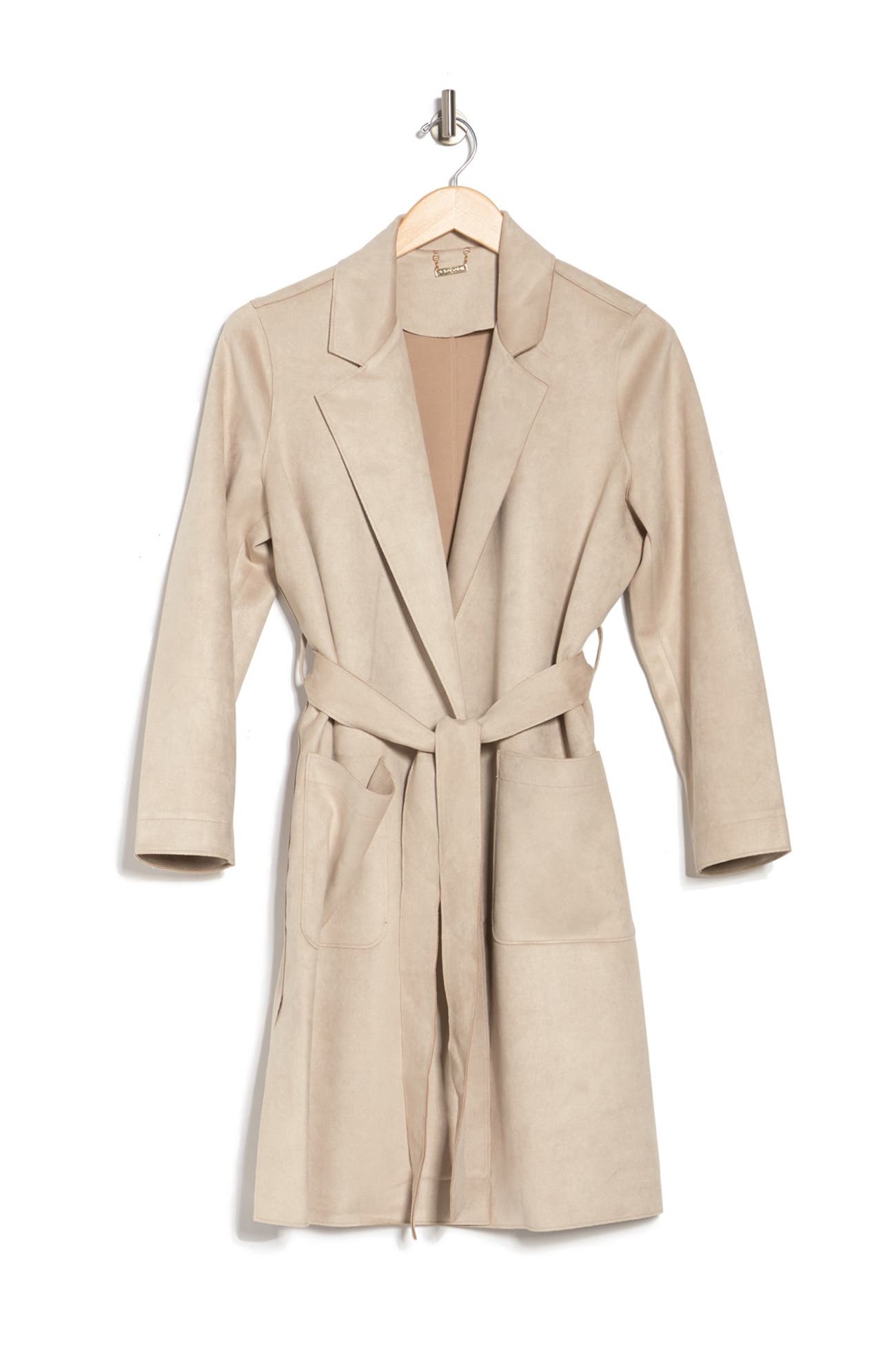 T Tahari Faux Suede Trench Coat Nordstrom Rack