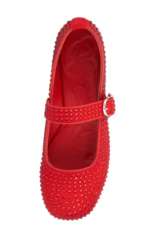 Olivia Miller Dawn Studded Mary Jane Flat In Red