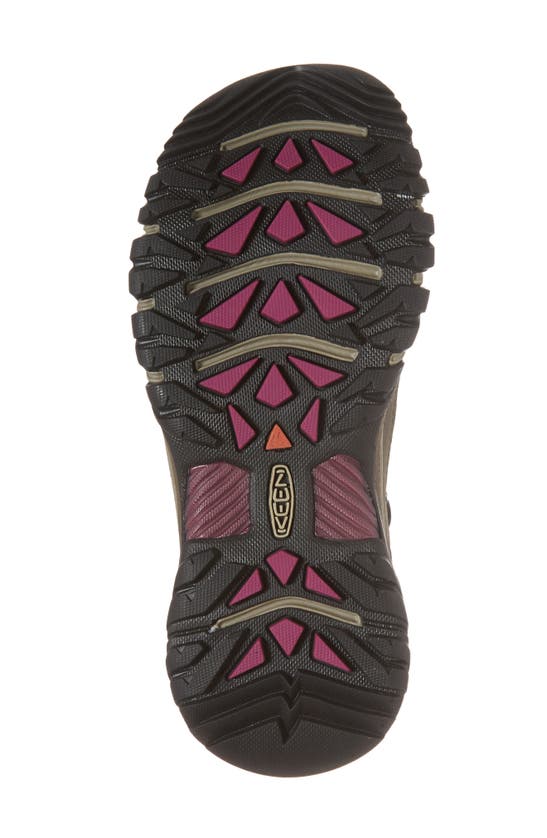 Keen Targhee Iii Mid Waterproof Hiking Boot In Weiss/ Boysenberry Leather
