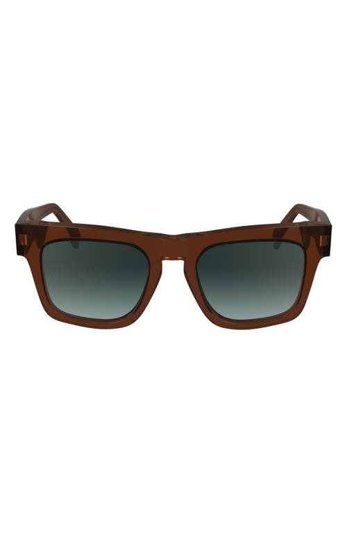 Shop Paul Smith Kramer 51mm Rectangular Sunglasses In Brown