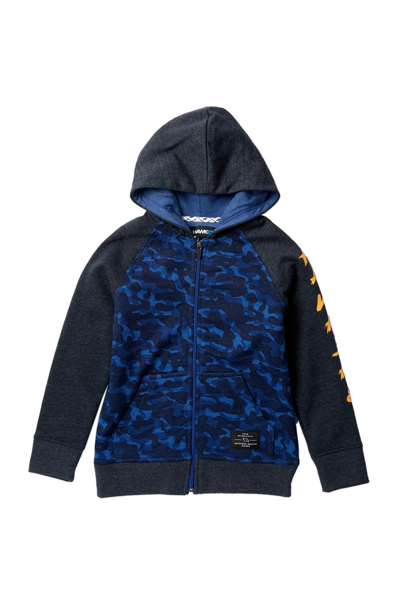 TONY HAWK Fleece Zip Up Hoodie with Screenprint