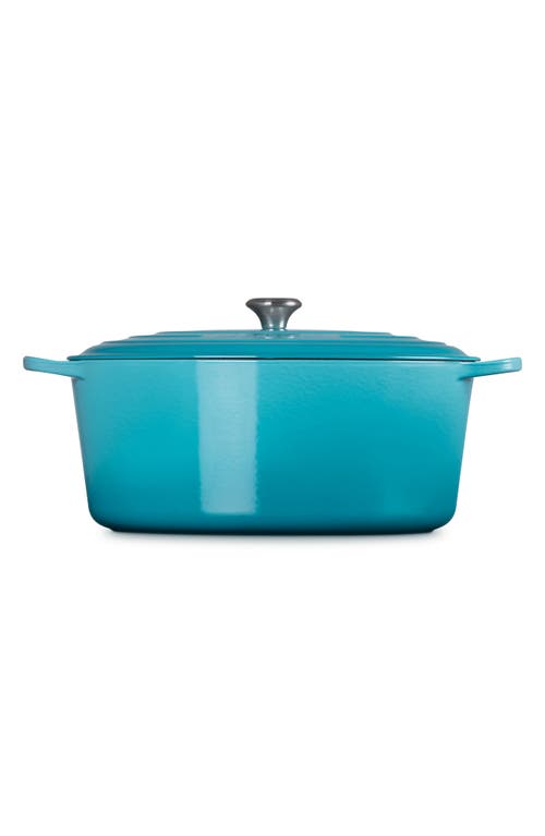 Le Creuset Signature 15 1/2-quart Oval Enamel Cast Iron French/dutch Oven In Caribbean