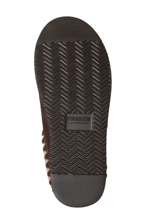 Dearfoams Grafton Genuine Shearling Lined Slipper In Coffee