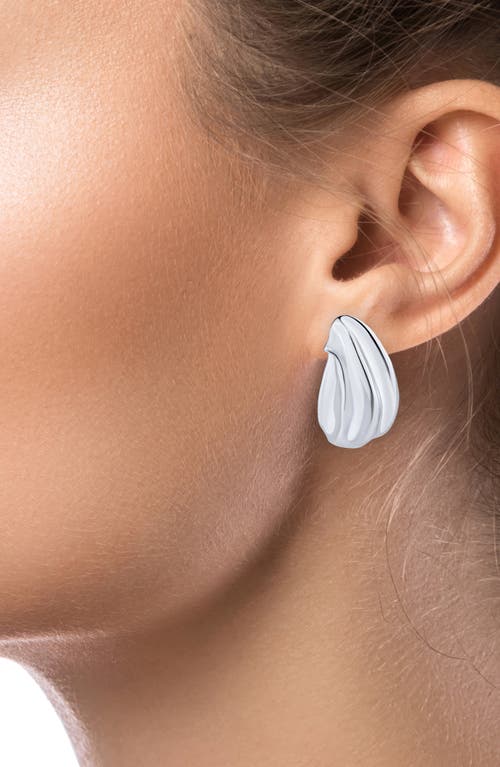 Jardin Sculptural Teardrop Earrings In Silver