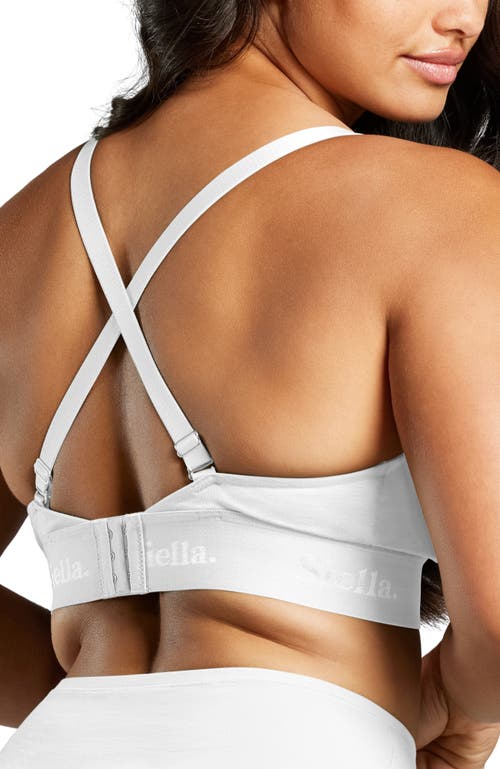 Shop Siella Organic Cotton Triangle Padded Bra In White