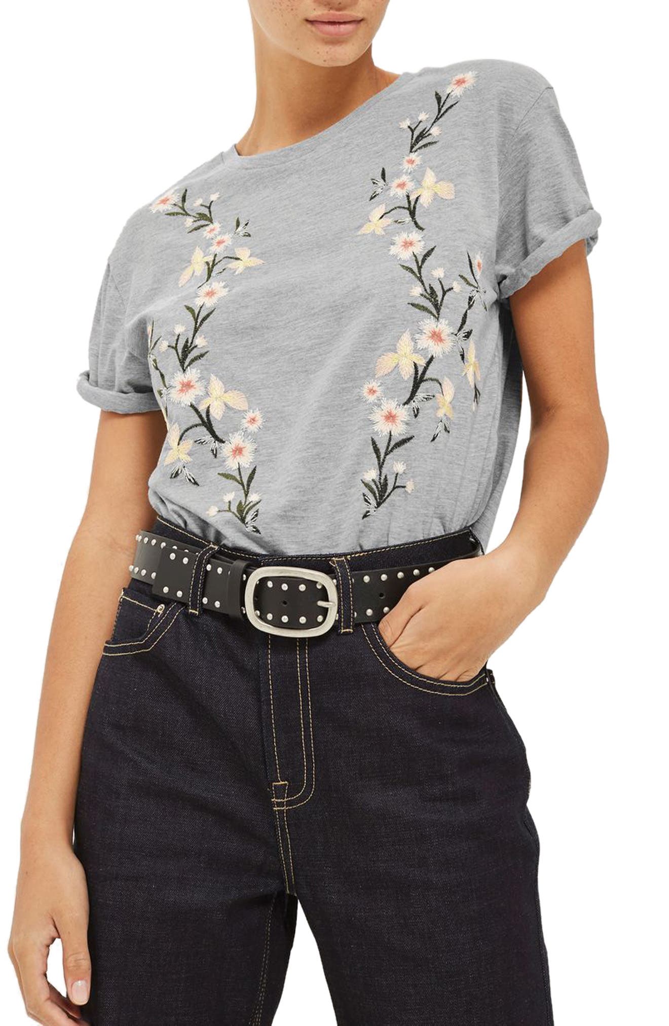 Floral Embroidered Tee Nordstrom