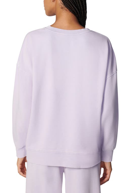 Shop Florence By Mills Oversize Crewneck Cotton Blend Sweatshirt In Washed Millie Lavender