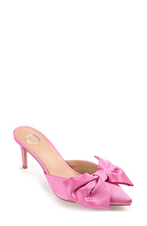 Shop Journee Collection Tiarra Bow Mule In Pink