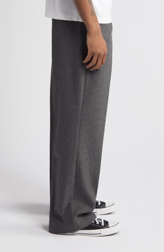 Shop Elwood Formal Felted Wool Blend Military Pants In Charcoal