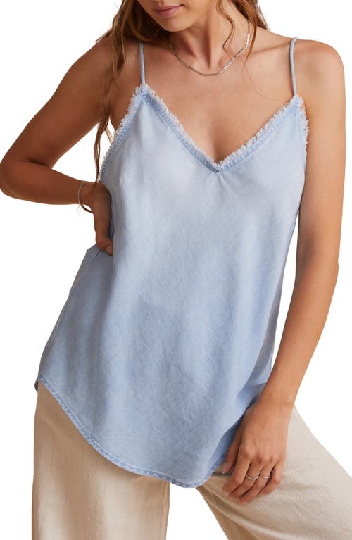 Shop Bella Dahl Frayed Chambray Camisole In Sun Bleach Wash