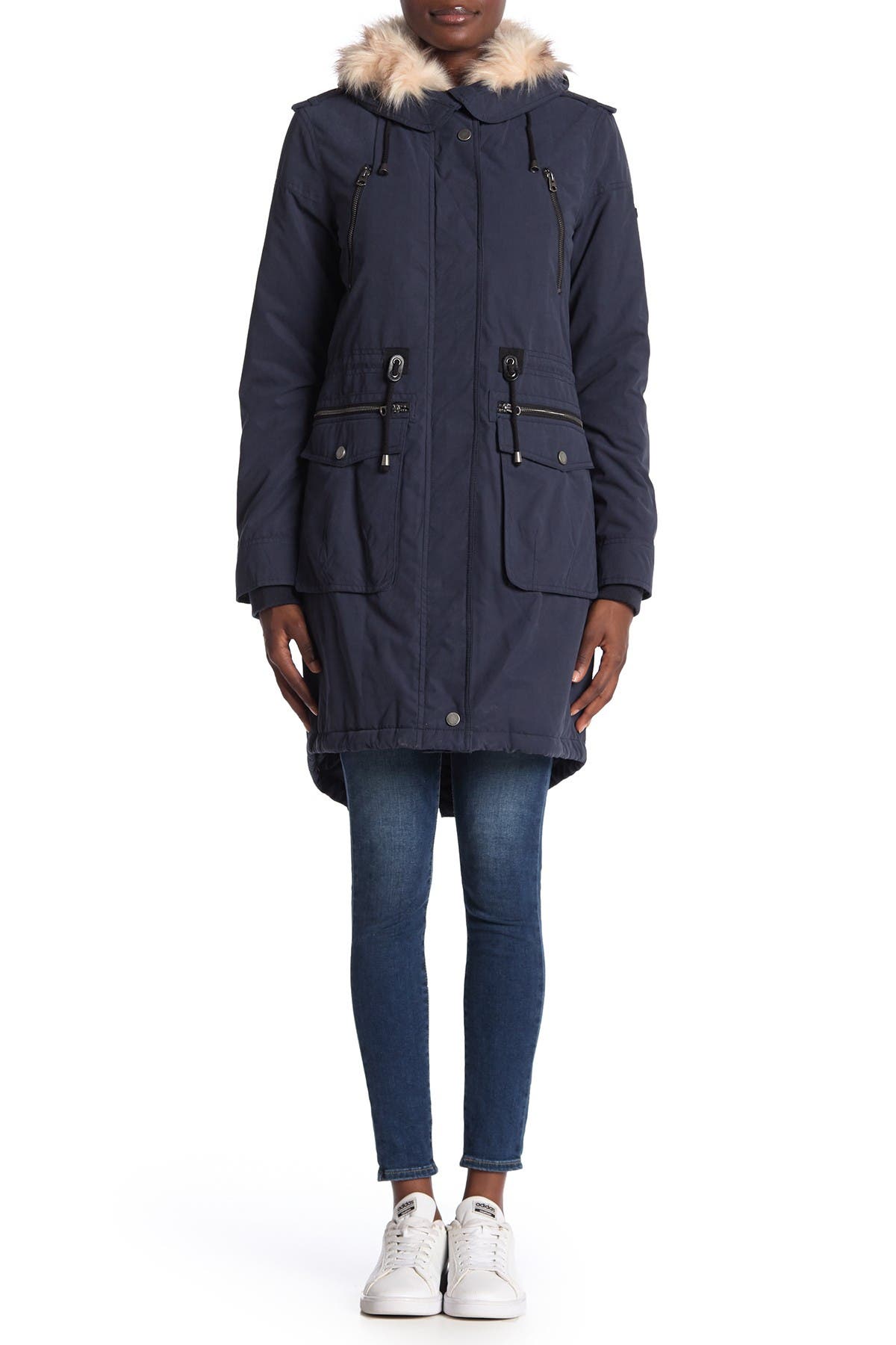 lucky brand faux fur lined parka