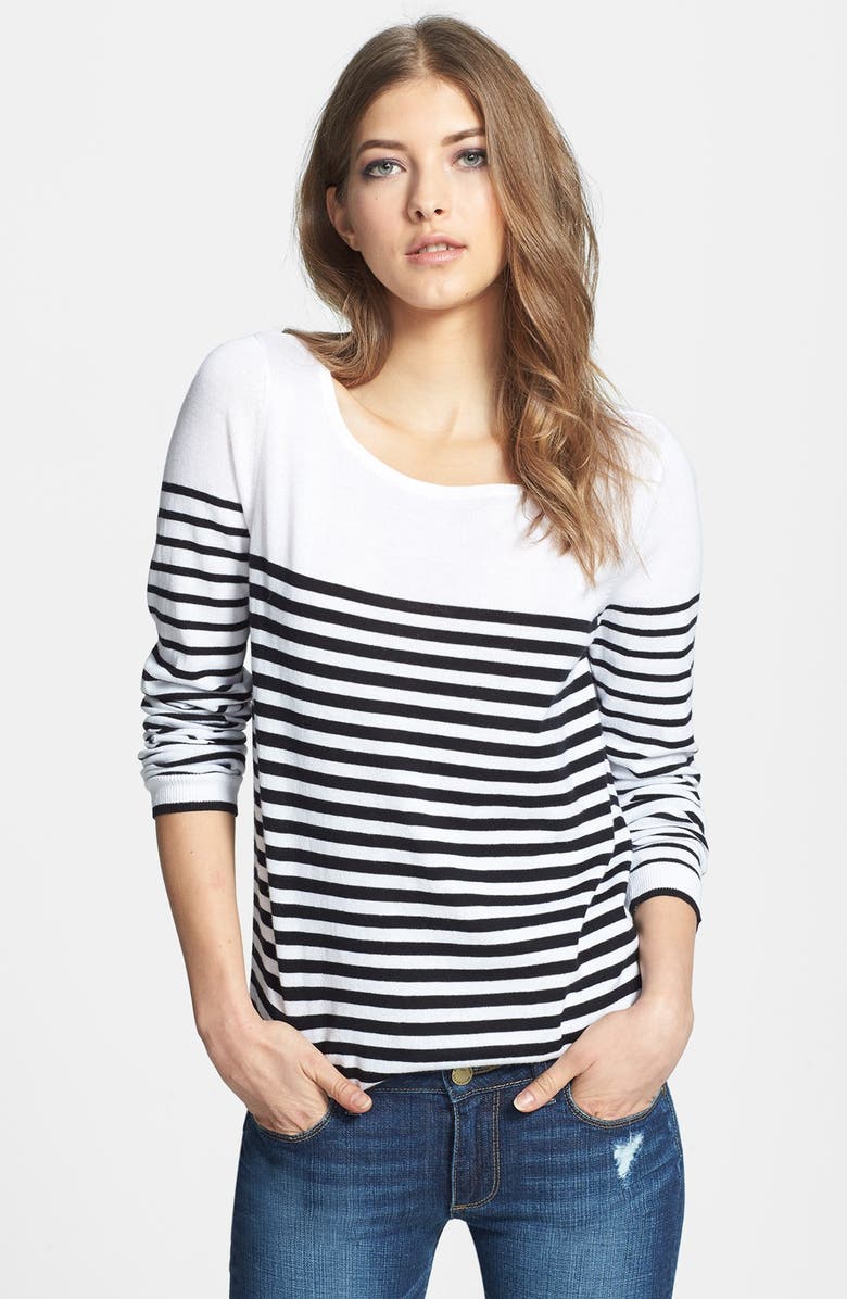 Hinge® Mix Stripe Cotton Sweater | Nordstrom