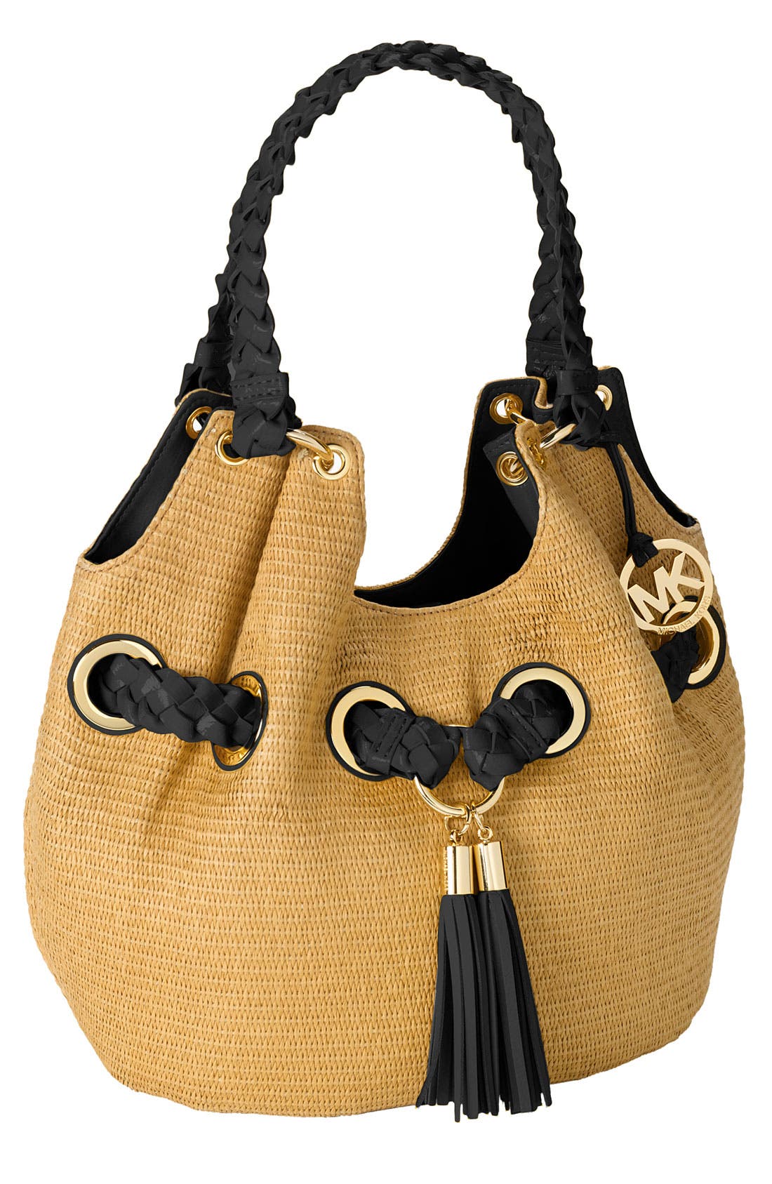 michael kors straw tote