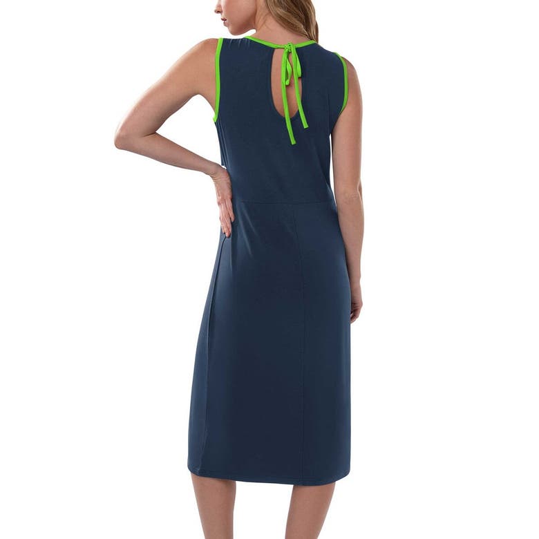 Shop G-iii 4her By Carl Banks College Navy Seattle Seahawks Main Field Maxi Dress