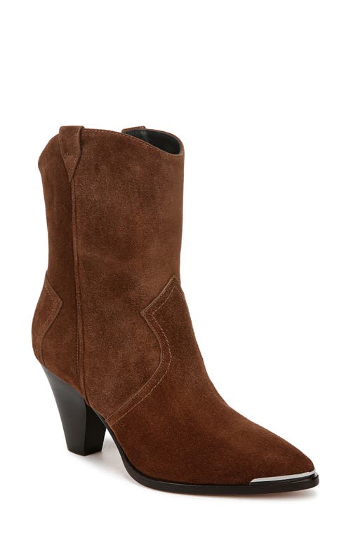 Shop Veronica Beard Cody Pointed Toe Western Boot In Cedar