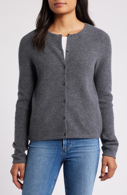 Caslonr Caslon(r) Wool & Cashmere Cardigan In Grey Dark Heather
