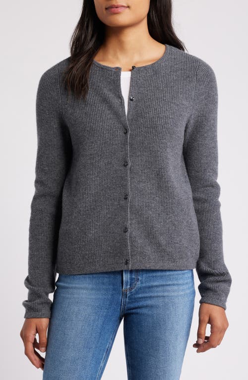 Shop Caslonr Caslon(r) Wool & Cashmere Cardigan In Grey Dark Heather