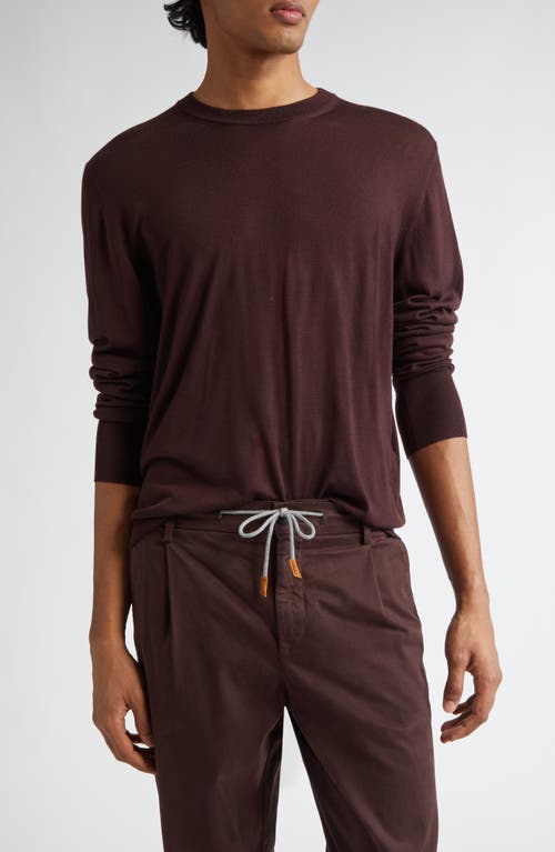 Eleventy Avalon Wool Crewneck Sweater In Barolo