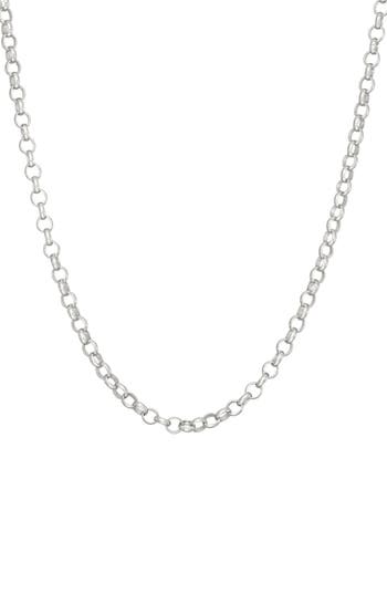 Fzn Sterling Silver Rolo Chain Necklace In Metallic