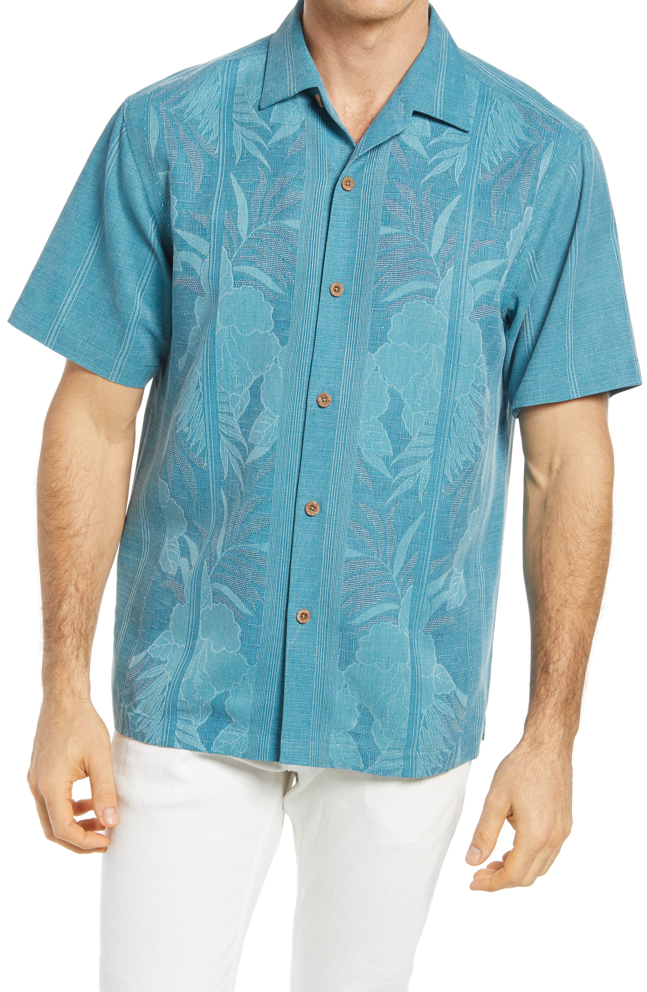 Tommy Bahama Men's Floral Bali Border Silk Shirt