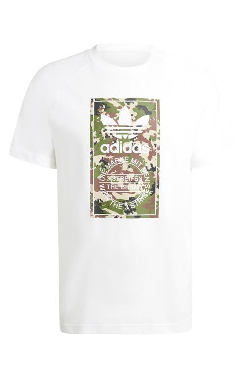 adidas Lifestyle Camo Logo Graphic T-Shirt in White at Nordstrom, Size Small R